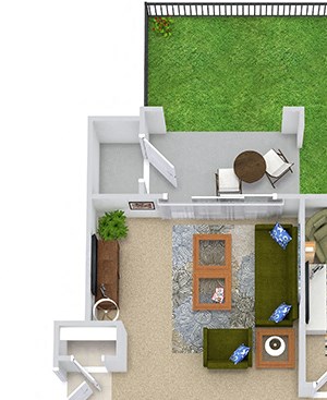 Avon with Fenced-in Yard Avon with Fenced-in Yard. 1 bedroom apartment. Kitchen with bartop open to living/dinning rooms. 1 full bathroom. Walk-in closet. Patio/balcony open to yard.